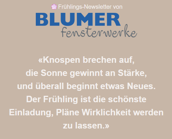 Newsletter Frühling 2026